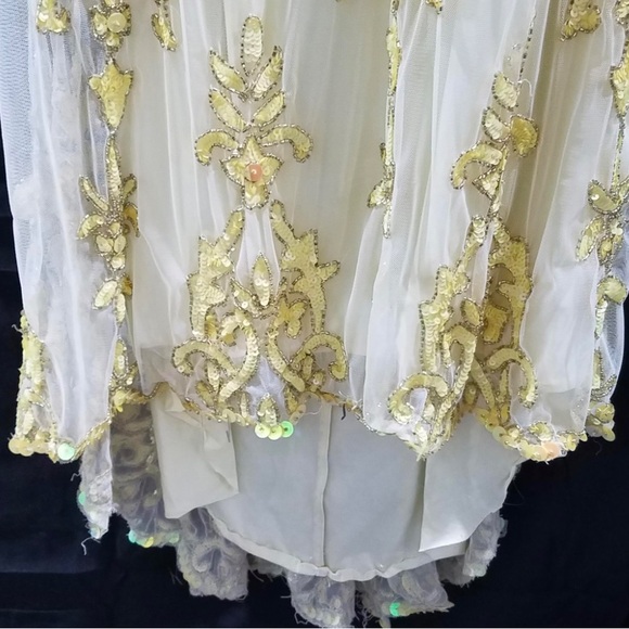 Size 4 Yellow Sherri Hill 54329 - Picture 3 of 5